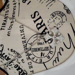 Diamonique with Joseph Espinoza cross necklace